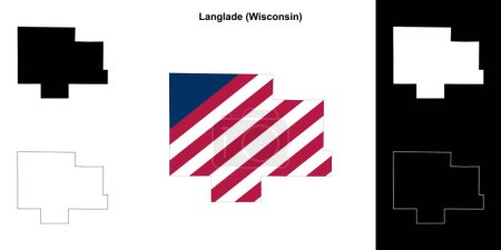 Langlade County (Wisconsin) outline map set