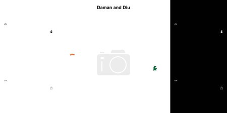 Téléchargez les illustrations : Carte de l'état de Daman et Diu - en licence libre de droit