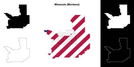 Condado de Missoula (Montana) esquema mapa conjunto