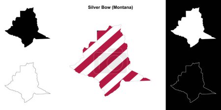 Silver Bow County (Montana) umreißt Kartenset