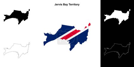 Jervis Bay Territory Leere Umrisse Karte gesetzt
