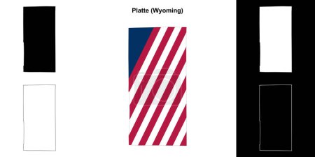 Platte County (Wyoming) esquema mapa conjunto
