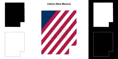 Catron County (New Mexico) outline map set