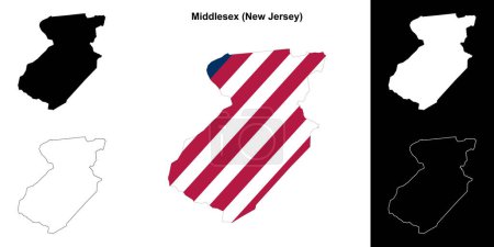 Middlesex County (New Jersey) esquema mapa conjunto