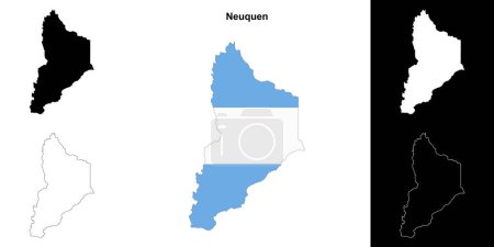 Umrisse einer Karte in der Provinz Neuquen