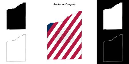 Jackson County (Oregon) esquema mapa conjunto