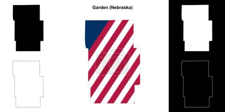Garden County (Nebraska) outline map set