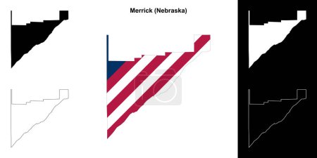 Merrick County (Nebraska) outline map set