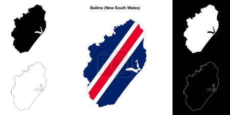 Ballina (Nouvelle-Galles du Sud) schéma de carte