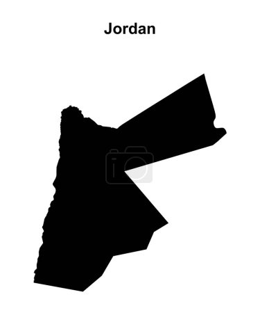 Jordan blank outline map design