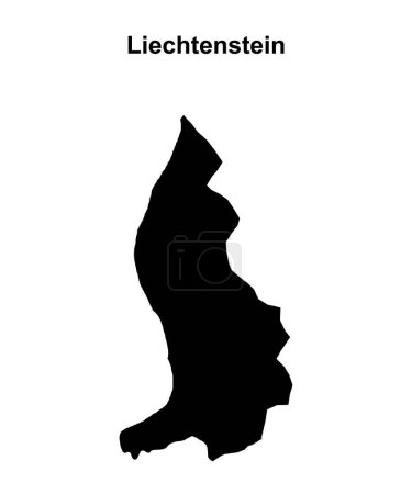 Liechtenstein blank outline map design