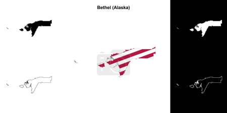 Bethel Borough (Alaska) esquema mapa conjunto