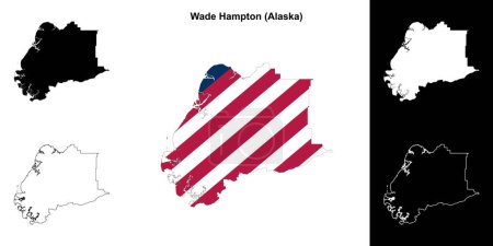 Wade Hampton Borough (Alaska) esquema mapa conjunto