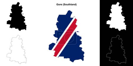 Gore leere Umrisse Karte gesetzt