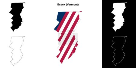 Essex County (Vermont) outline map set