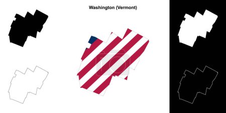 Washington County (Vermont) outline map set