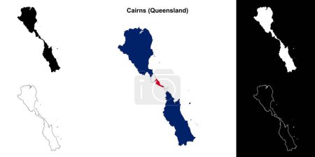 Cairns (Queensland) esquisse carte