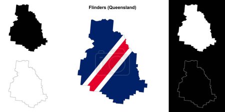Conjunto de mapas de contorno de Flinders (Queensland)