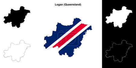 Logan (Queensland) esquema mapa conjunto