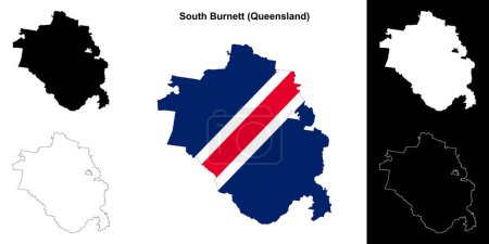 Burnett del Sur (Queensland) esquema mapa conjunto