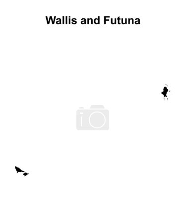 Wallis and Futuna blank outline map design
