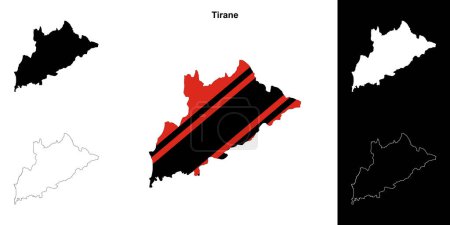 Kartenskizze des Kreises Tirane