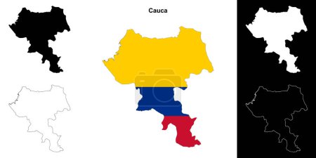Departamento Cauca skizziert Kartenset