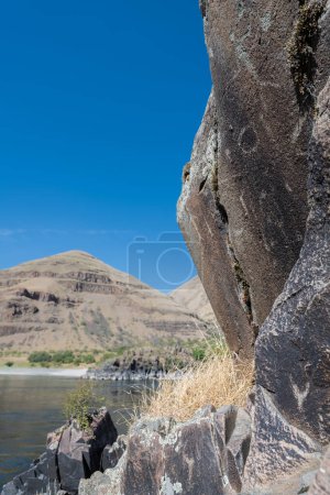 Photo for Petroglyphs in the Nez Perce National Historical Park, WA - Royalty Free Image