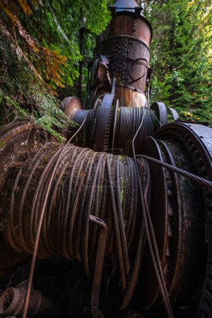 Foto de Antiguo Burro de Vapor en St Joe National Forest, Idaho - Imagen libre de derechos