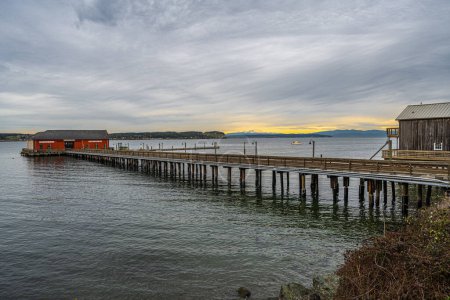 Foto de Coupeville Wharf en Whidbey Island, WA - Imagen libre de derechos