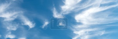 Photo for Blue sky with white clouds. Fluffy cloud in the blue sky background - Royalty Free Image