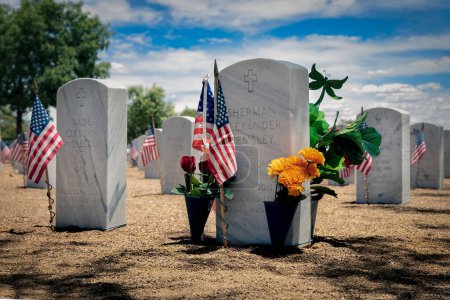 Photo for The grave of Airman Third Class Sherman Hemsley at Fort Bliss National Cemetery.  Hemsley is  better known as the actor who made George Jefferson a household name. - Royalty Free Image