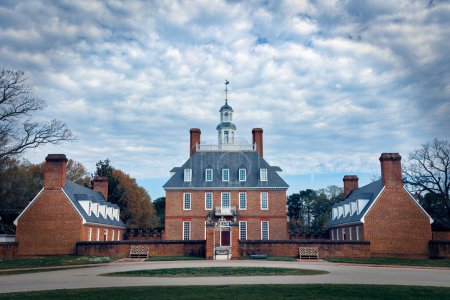 Photo for Clouds over the Governor's Palace in Colonial Williamsburg, Virginia. - Royalty Free Image