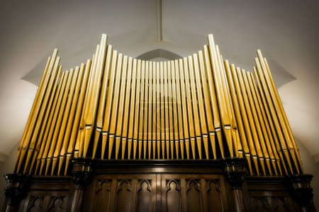 Téléchargez les photos : L'orgue à pipe de la première église évangélique luthérienne allemande à Manitowoc, Wisconsin. - en image libre de droit