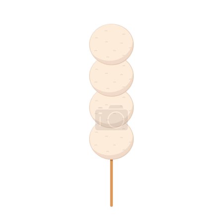 Illustration for Meat ball stick vector. Meat ball stick on white background. - Royalty Free Image