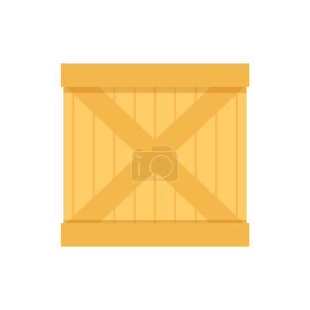 Illustration for Wooden box vector. Wooden box on white background. - Royalty Free Image