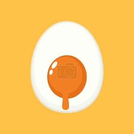 Illustration for Cartoon salted egg yolk dripping, vector illustration and design. Egg yolk vector. - Royalty Free Image