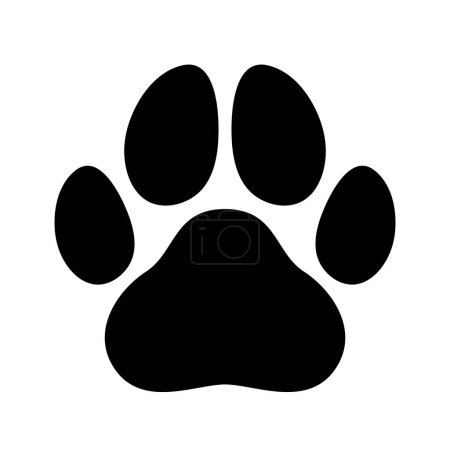 Téléchargez les illustrations : Logo Empreinte Chien. Empreinte graphique. contour animal. - en licence libre de droit