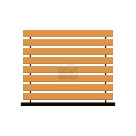 Illustration for Wooden slats. Wooden slats vector on white background. - Royalty Free Image