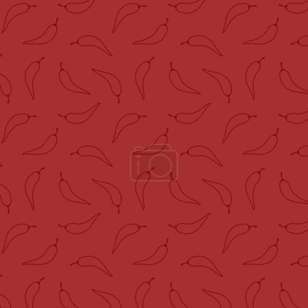 Ilustración de Fondo de pantalla de patrón de garabato de chile. Vector garabato de chile. - Imagen libre de derechos