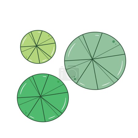 Lily-Pad-Symbol. Lily Cartoon Vektor auf weißem Hintergrund.
