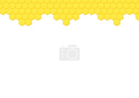 Honeycombs Frame. Vector Illustration of a Natural Background with Honeycombs.