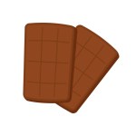 Chocolate bar vector. Chocolate bar on white background.