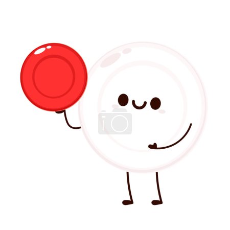 Red and white blood cell character design.