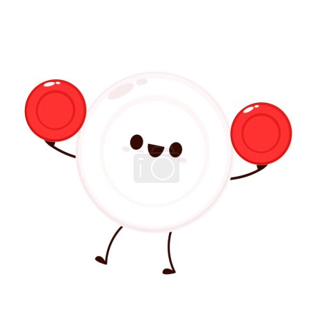 Diseño de caracteres de glóbulos rojos y blancos.