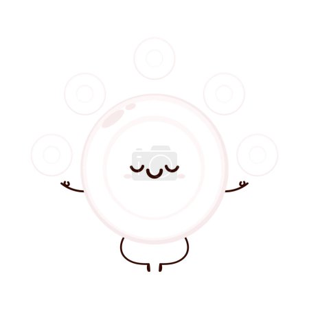 Diseño de carácter de glóbulos blancos. Glóbulos blancos sobre fondo blanco.
