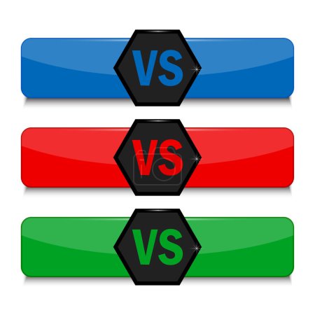 Illustration for Stripes vs for concept design. Versus background. Vector illustration. stock image. EPS 10. - Royalty Free Image
