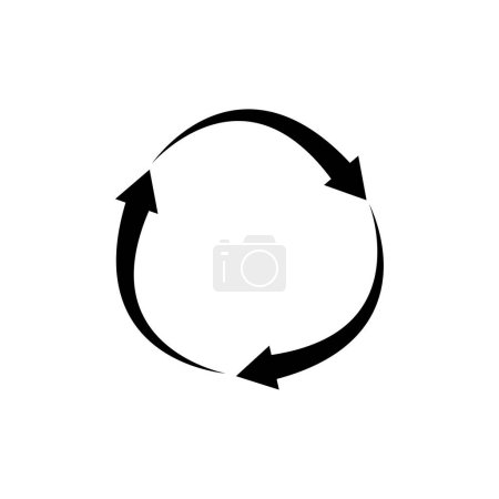 Illustration for Circle recycle arrows. Business concept. Reload symbol. Vector illustration. EPS 10. - Royalty Free Image