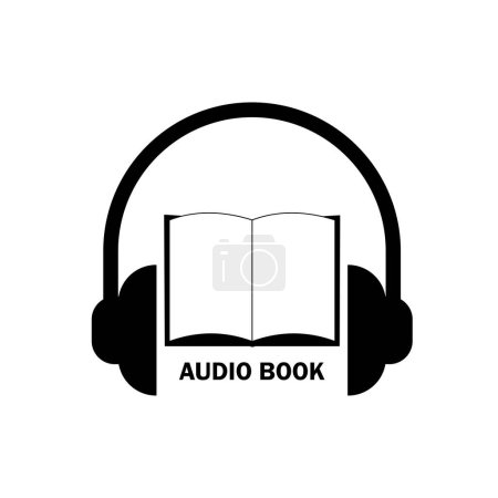 Illustration for Audio book. Podcast voice audio record. Education concept. Vector illustration. EPS 10. - Royalty Free Image