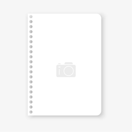Illustration for Blank realistic spiral notepad notebook isolated. Vector illustration. EPS 10. - Royalty Free Image